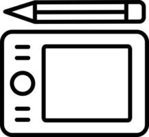 grafisch tablet lijn icoon vector