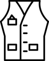 vest lijn icoon vector