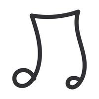 muzieknoot pictogram platte doodle vectorillustratie vector