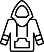 hoodie lijn icoon vector