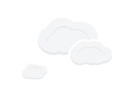 verzameling van cartoon bubble cloud vector op witte achtergrond