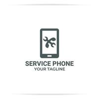 service telefoon logo ontwerp vector, repareren, repareren, voor app, mobiel vector