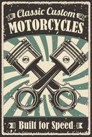 retro vintage klassieke motorfiets wegrace poster vector