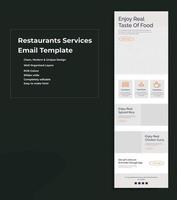 restaurantservice e-mail nieuwsbriefsjabloon vector