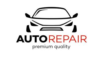 auto reparatie vector logo geïsoleerd op zwarte achtergrond