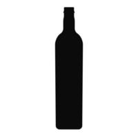 fles wijnstok pictogram zwarte kleur vector