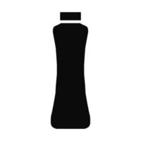 vector plastic fles pictogram silhouet zwarte kleur