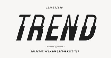 vector trend lettertype schuine stijl