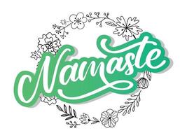 namaste belettering Indiase groet, hallo in het Hindi t-shirt handgeschreven kalligrafisch ontwerp. inspirerende vectortypografie. vector