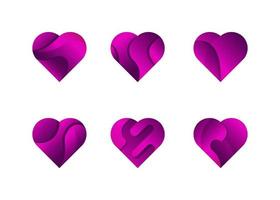 set van liefde pictogrammen. hou van vectorillustratie. liefdeslogo. hart symbool. vector
