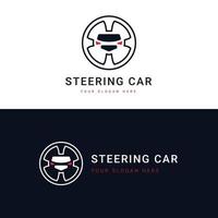 stuurwagen logo sjabloon, perfect logo voor bedrijven gerelateerd aan de auto-industrie. auto logo vectorillustratie. vector