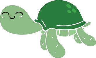 eigenzinnige handgetekende cartoonschildpad vector