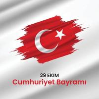 turkse republiek dag vector