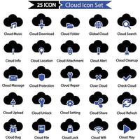 wolk pictogramserie vector