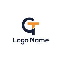 letter ct eenvoudig modern logo vector