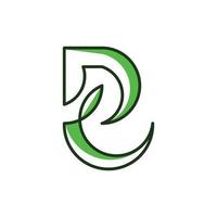 letter r blad eenvoud logo vector