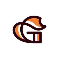 letter g foxy eenvoudig modern logo vector