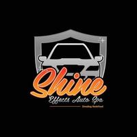 auto schild glanzend tuning creatief logo vector