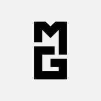 brief mg monogram bedrijfslogo vector