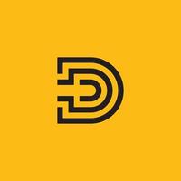 d-logo-ontwerp en sjabloon. creatieve d pictogram initialen gebaseerde letters in vector. vector