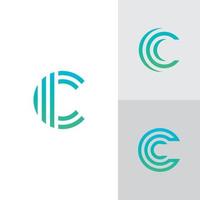 c logo-ontwerp en sjabloon. creatieve c pictogram initialen gebaseerde letters in vector. vector