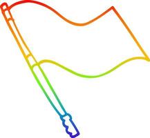 regenbooggradiënt lijntekening cartoon vlag vector