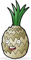 cartoon gelukkige ananas vector