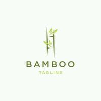 bamboe logo ontwerp sjabloon platte vectorillustratie vector