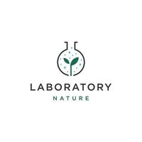 laboratorium blad logo pictogram ontwerp sjabloon platte vectorillustratie vector