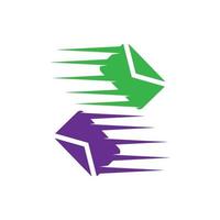 brief s mail logo. gemakkelijk illustratie van uitdrukken lucht mail logo voor web. vector