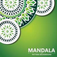 groene decoratieve mandala-achtergrond vector