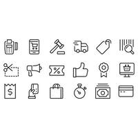winkelen iconen vector ontwerp