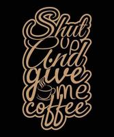 koffie t-shirt ontwerp vector citaten over hobby's en drank