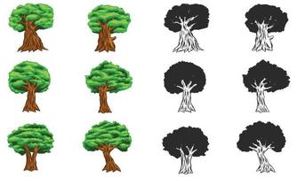 boom reeks verzameling vector illustratie
