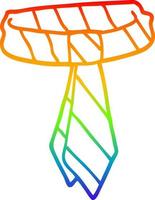 regenboog gradiënt lijntekening cartoon kantoor stropdas vector