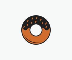 modern donut icoon. donut vector sjabloon.