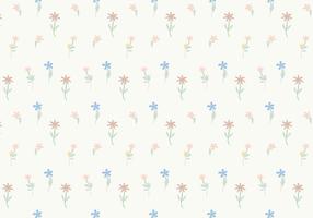 Pastel Bloemen Patroon Achtergrond Vector