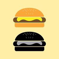 snel voedsel hamburger icoon of logo vector