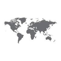 wereld kaart in grijs vector