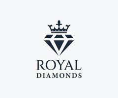 luxe Koninklijk diamant logo, sieraden logo ontwerp. vector