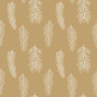 winter gouden Spar naadloos patroon achtergrond. vector illustratie