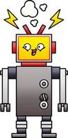 gradiënt gearceerde cartoon robot vector