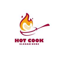 heet Koken logo ontwerp sjabloon illustratie vector