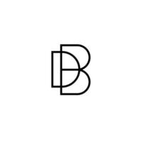 brief db logo ontwerpen vector