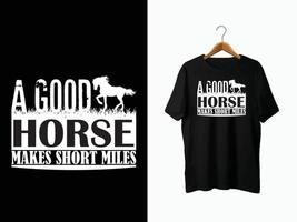 paard t-shirt ontwerp vector