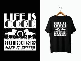 paard t-shirt ontwerp vector