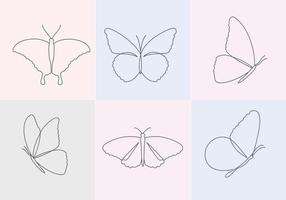 vlinder lijn kunst tekening verzameling vector