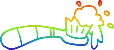 regenboog helling lijn tekening tekenfilm tandenborstel vector