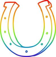 regenboog helling lijn tekening tekenfilm ijzer paard schoen vector