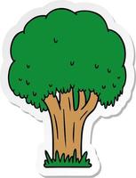 sticker cartoon doodle van een zomerboom vector